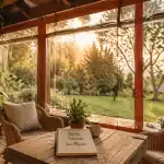bache terrasse sur mesure sur une terrasse en bois