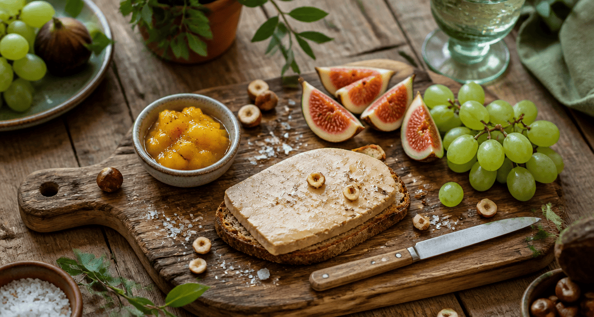 avec quoi servir le foie gras sur pain grillé, fruits et chutney