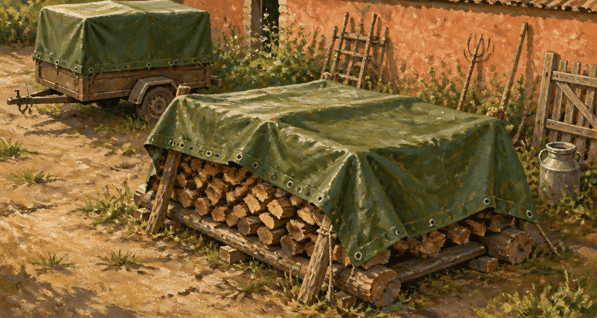 bache epaisse protege bois ferme