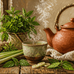 citronnelle bienfaits the ou tisane sur table rustique