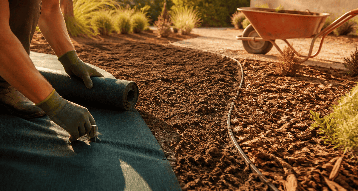 comment poser de la toile de paillage sur terre jardin