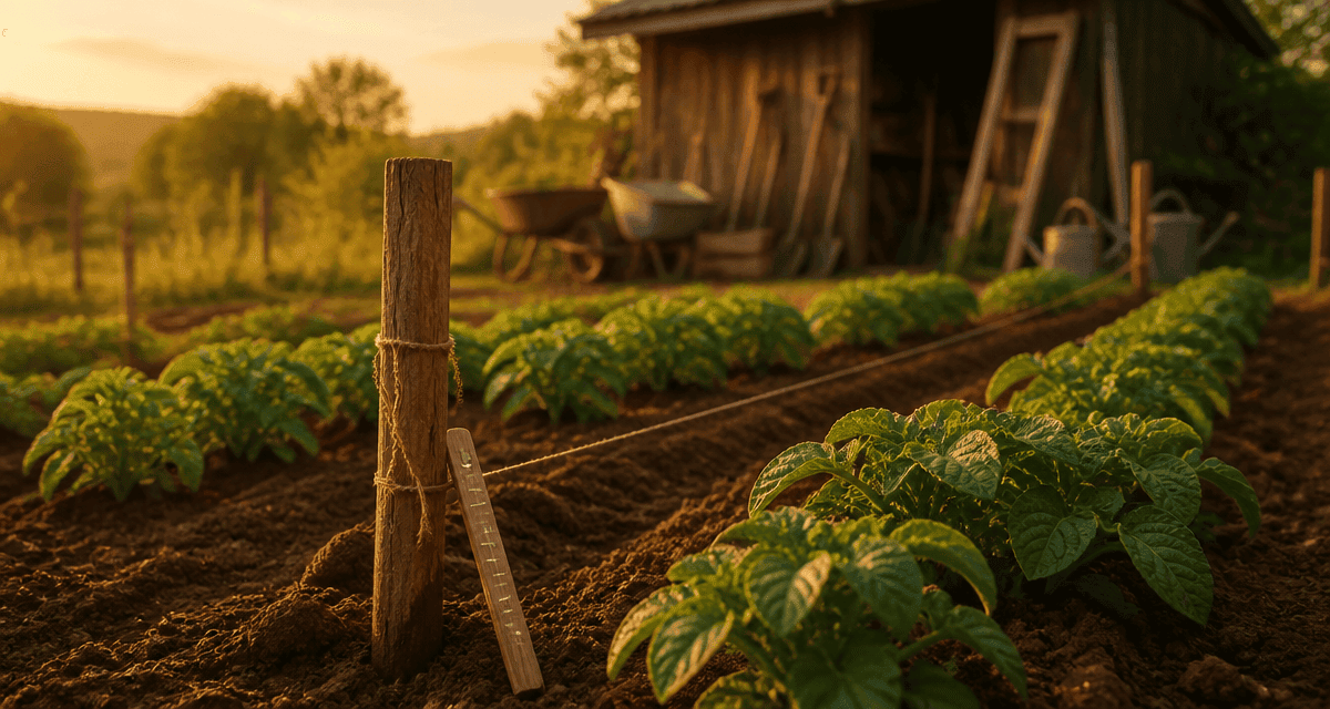 distance plantation pomme de terre rangées potager