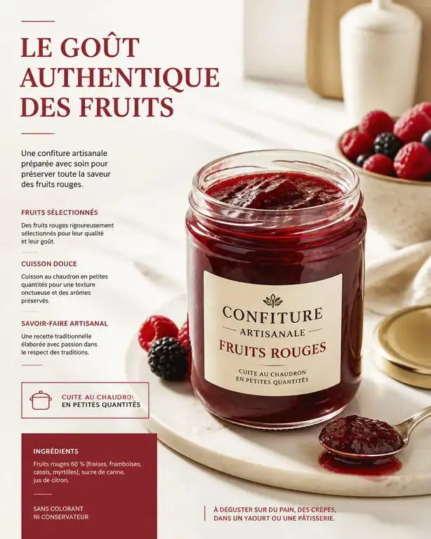 Pot de confiture maison réalisée au Cookeo