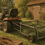 fabriquer un ramasse herbe pour tracteur tondeuse sur pelouse