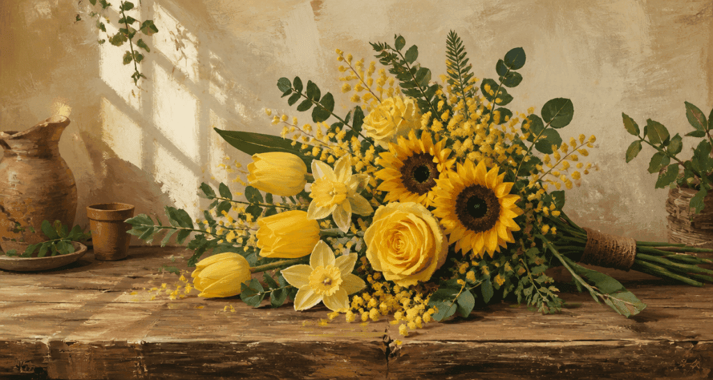 Bouquet fleurs jaunes signification