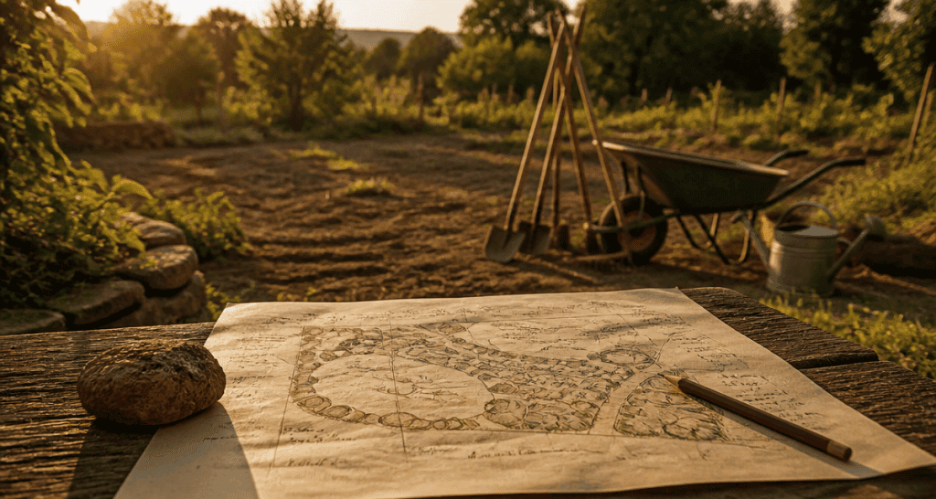 jardin comment faire plan sur papier et outils