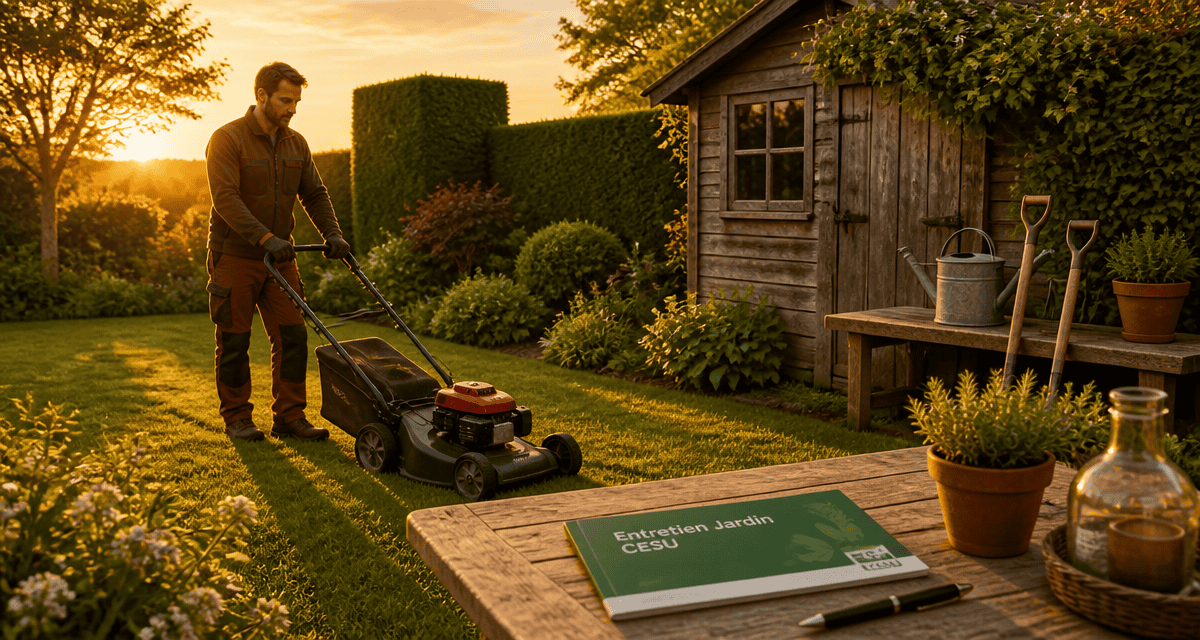 jardinier cheque emploi service tond pelouse cesu