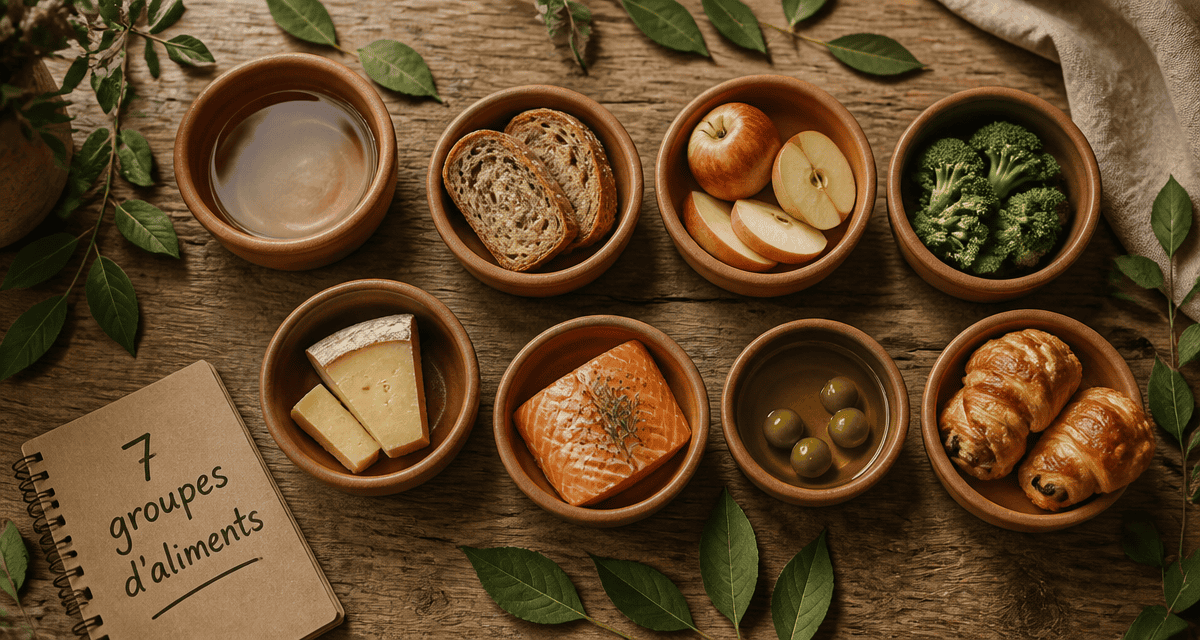 les 7 groupes d aliments tableau reference visuelle