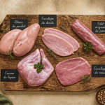 liste viande blanche regime sur planche