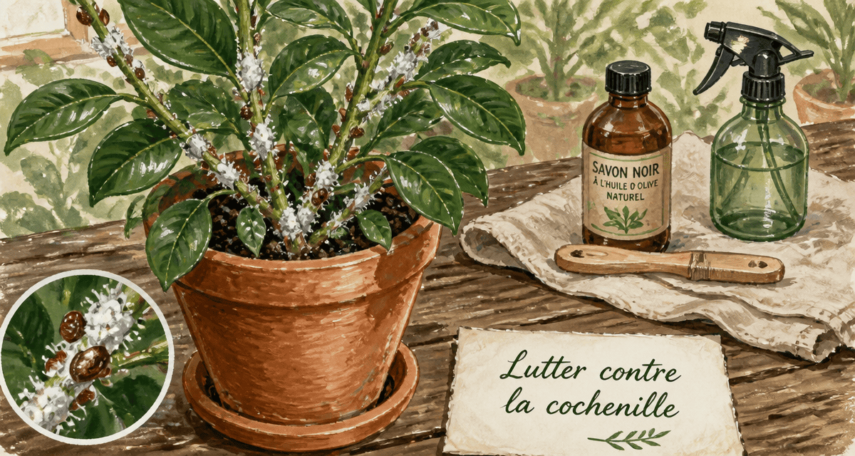 lutter contre la cochenille sur plante en pot