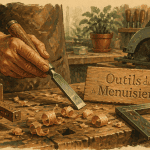outils pour menuisier sur établi