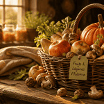 fruit et legume automne panier bois