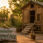 Poulailler Direct Avis, poulailler bois massif sur dalles au jardin