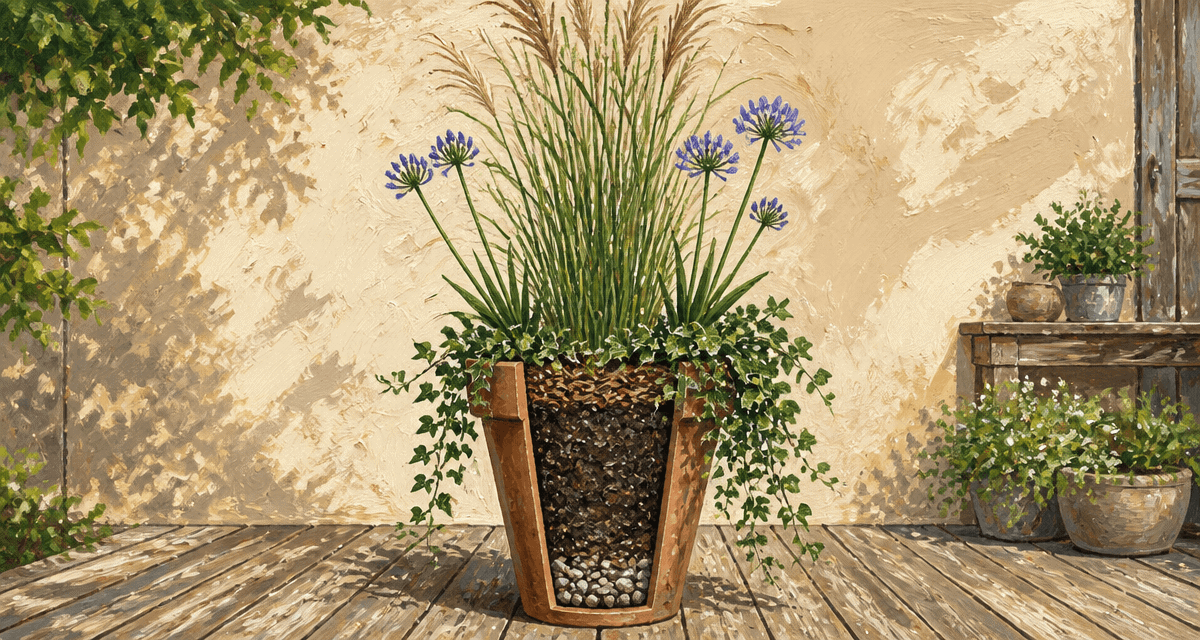 que planter dans un pot haut et étroit sur une terrasse