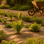 toile de paillage biodégradable en fibres naturelles au potager
