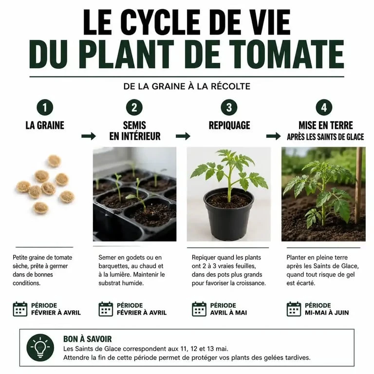 Calendrier et étapes clés pour semer ses graines de tomates au potager