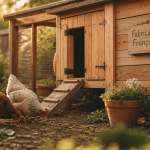 france poulailler en bois massif dans jardin