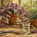 plante la misere en pot debordante