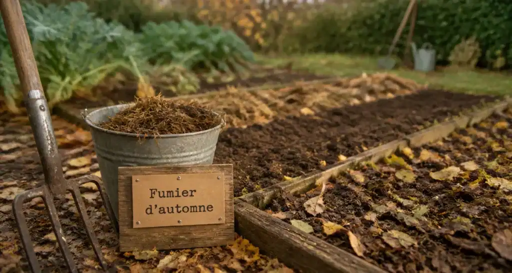 Quand mettre du fumier au jardin : fumier d’automne pour 3 kg/m² et 4 mois de repos