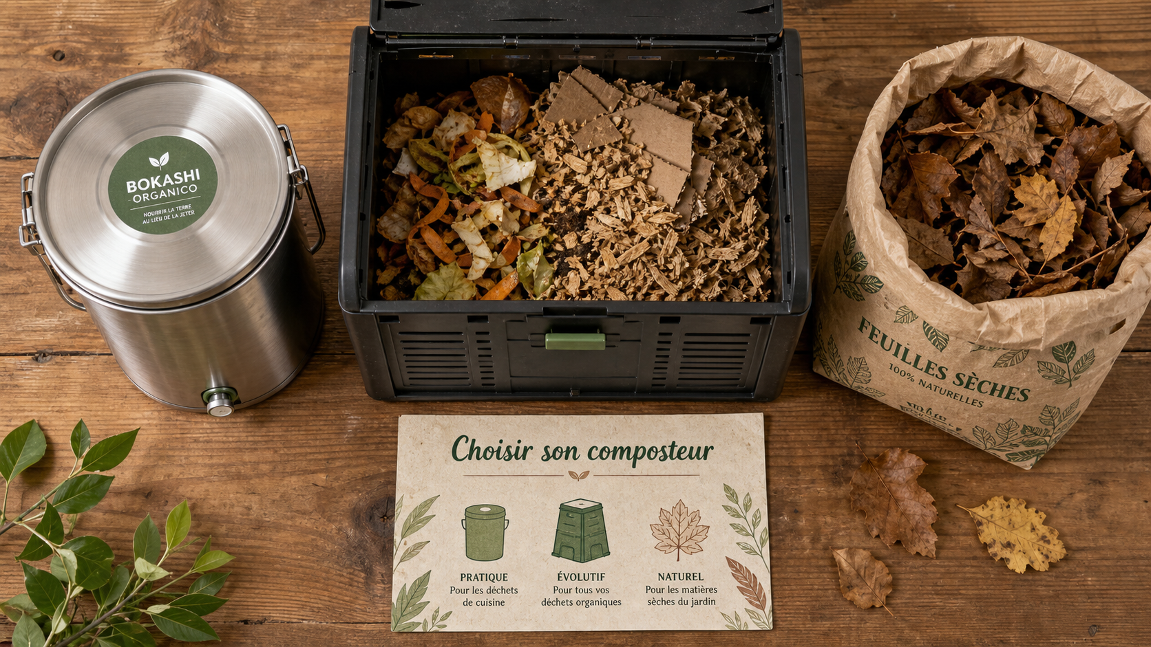 Quel composteur choisir : bac de compost, bokashi et feuilles mortes selon votre espace