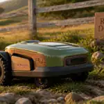 robot tondeuse terrain accidenté sur pelouse irrégulière