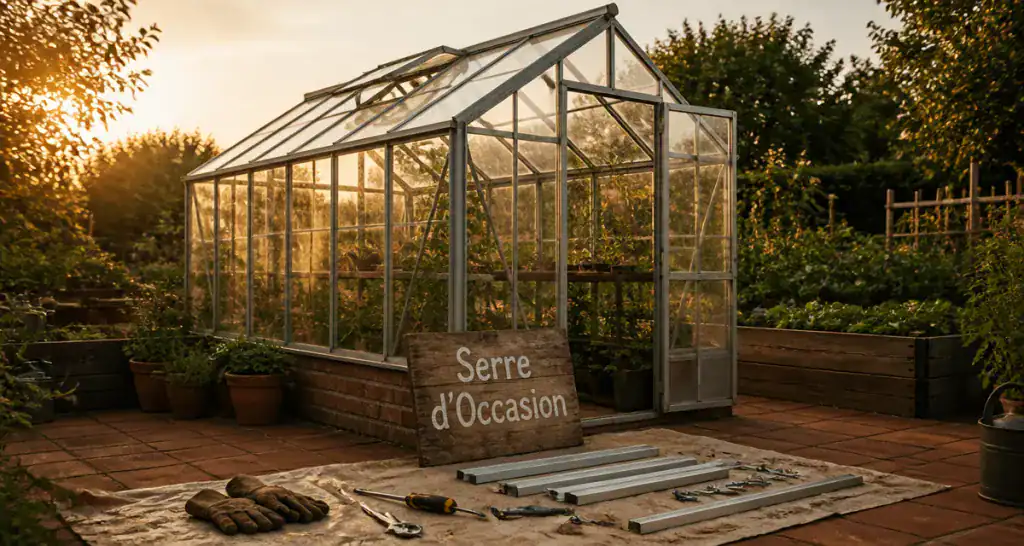 serre occasion à vendre particulier en verre et aluminium
