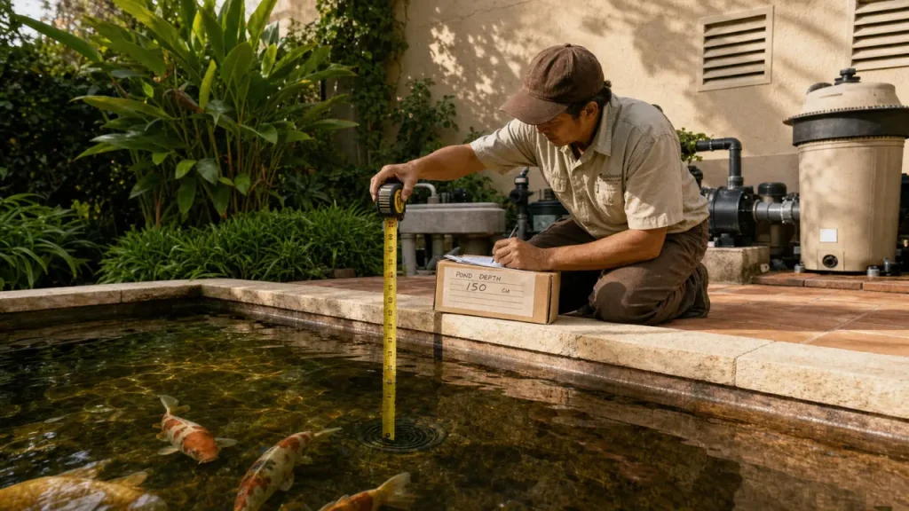 Bassin pour carpe koi : 150 cm de profondeur et une filtration qui tient la route