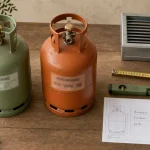 Bouteille de gaz dimension : diamètre 31 cm et hauteur selon format
