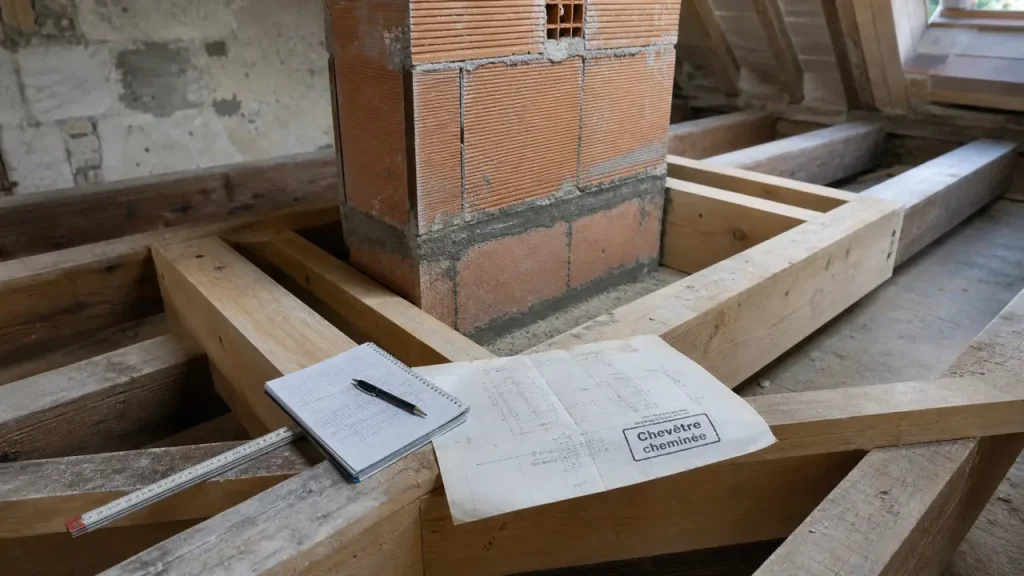 Chevêtre et conduit de cheminée : 500 kg à reprendre, pas un simple passage
