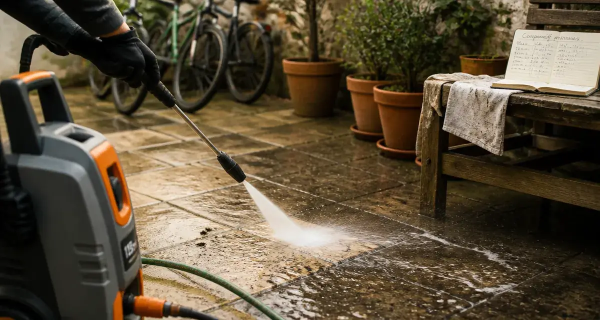 Comparatif nettoyeur haute pression achat : jet décapage terrasse