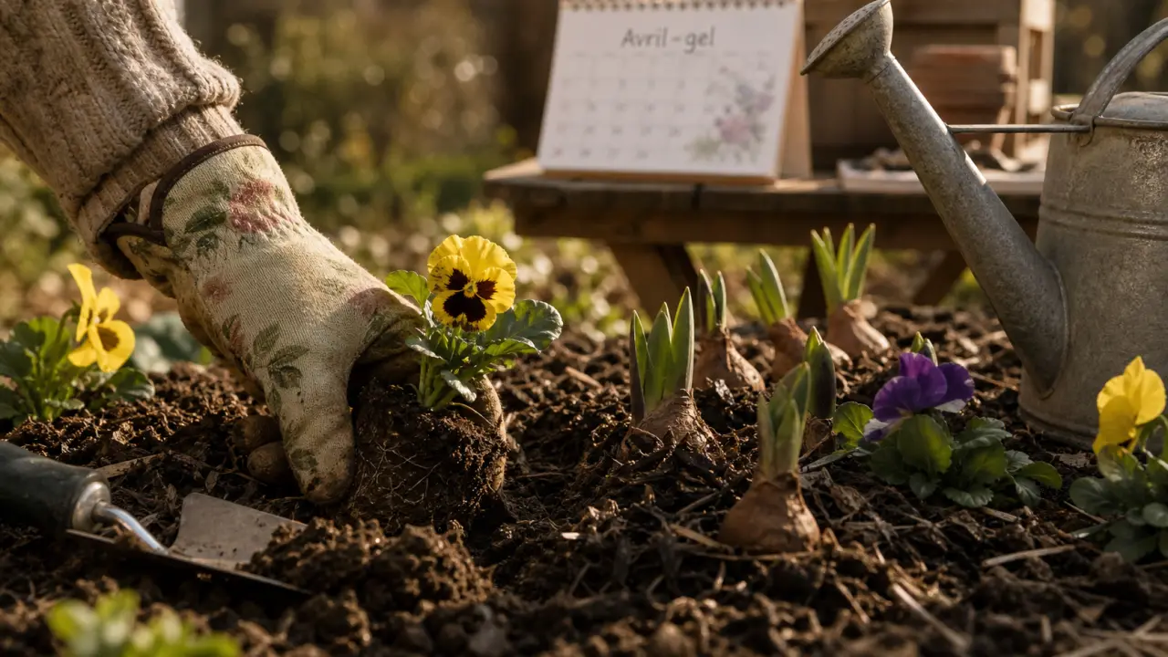 Quand planter des fleurs : main plante au printemps et en automne