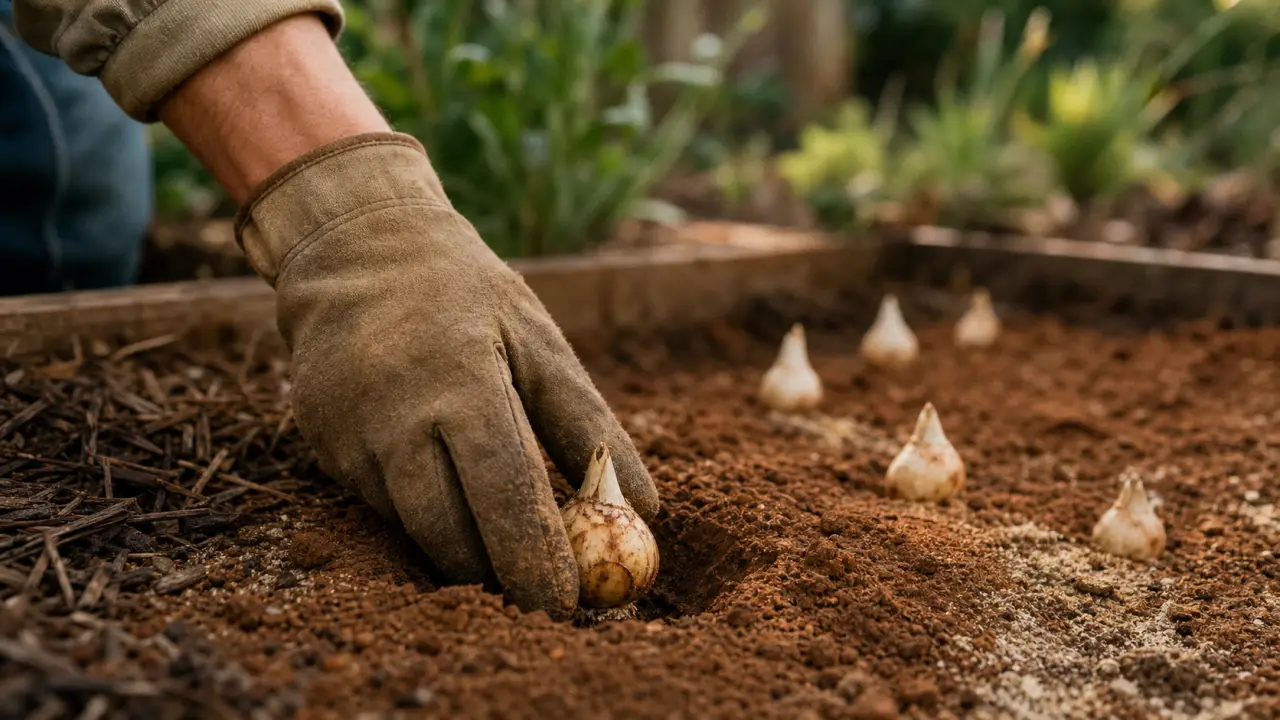 Quand planter des lys en pleine terre : bulbe de lys en terre, profondeur