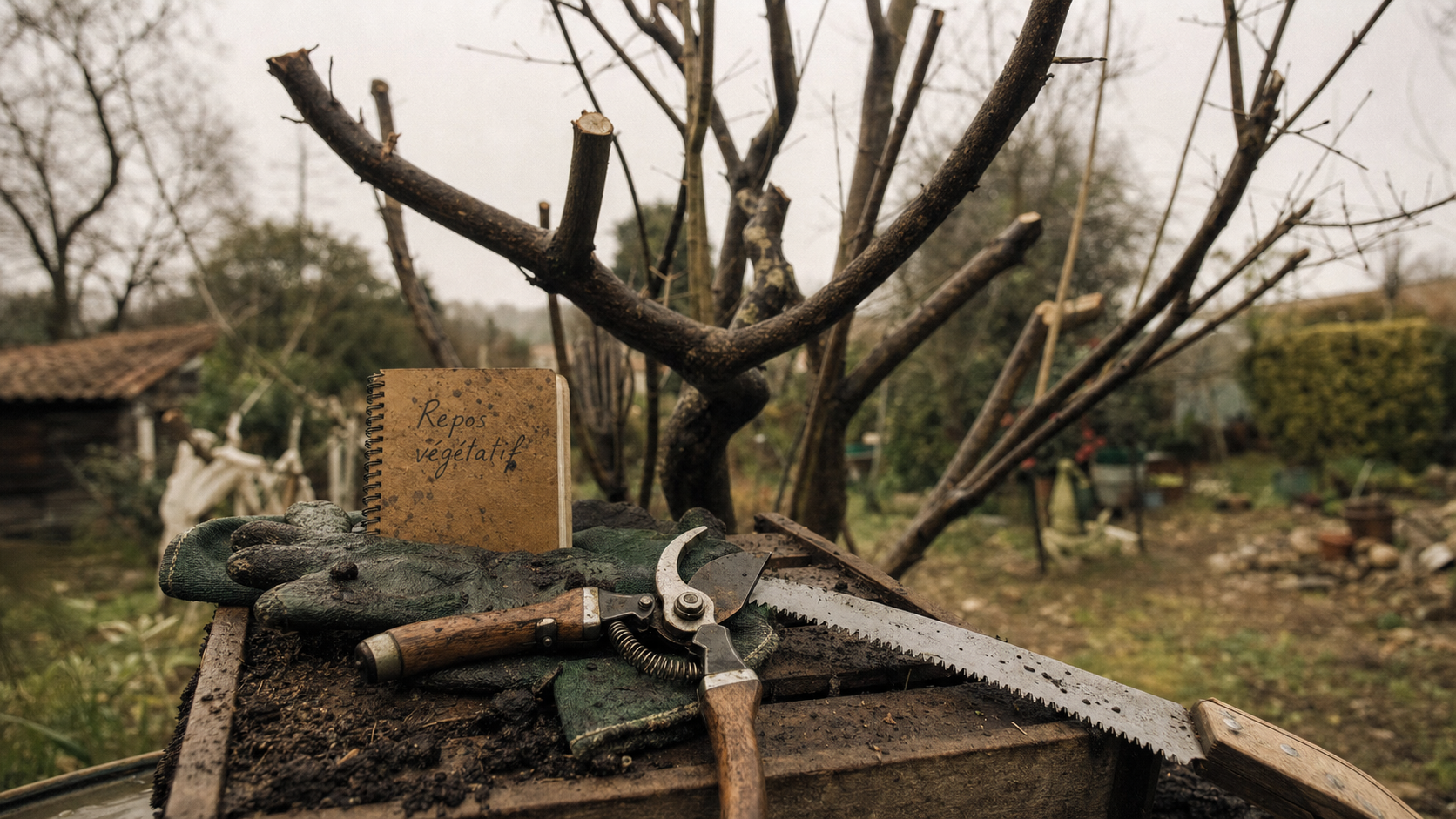 Quand tailler le grenadier, sécateur en hiver sur un grenadier