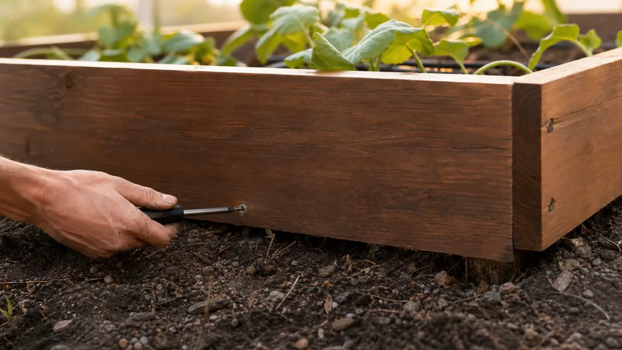 Quel bois pour un carré potager : robinier et châtaignier en bois brun pour planches épaisses