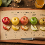 Variétés de pommes les plus consommees : Gala, Golden, Fuji, Granny Smith sur une table
