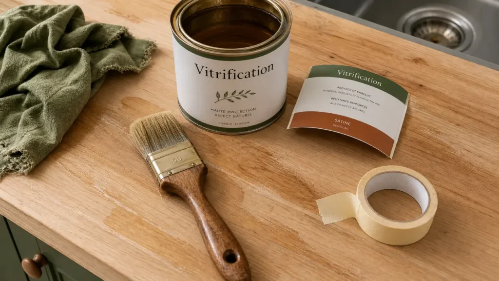 Vitrifier un plan de travail en bois massif : protection, choix du produit et erreurs à éviter