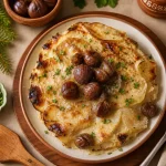 Accompagnement chapon noel : gratin dauphinois aux marrons et courges