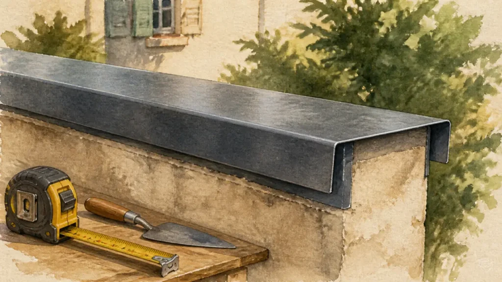 Couvertine de mur : quel matériau, quelles dimensions, quels retours pour bloquer l’eau ?