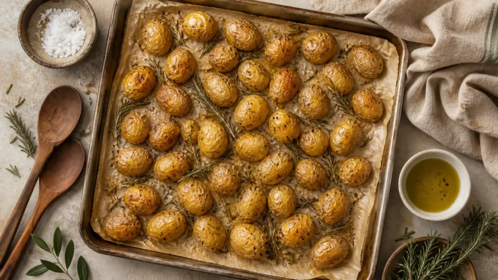 Cuisson pomme grenaille : 200 °C, peau gardée et test du couteau