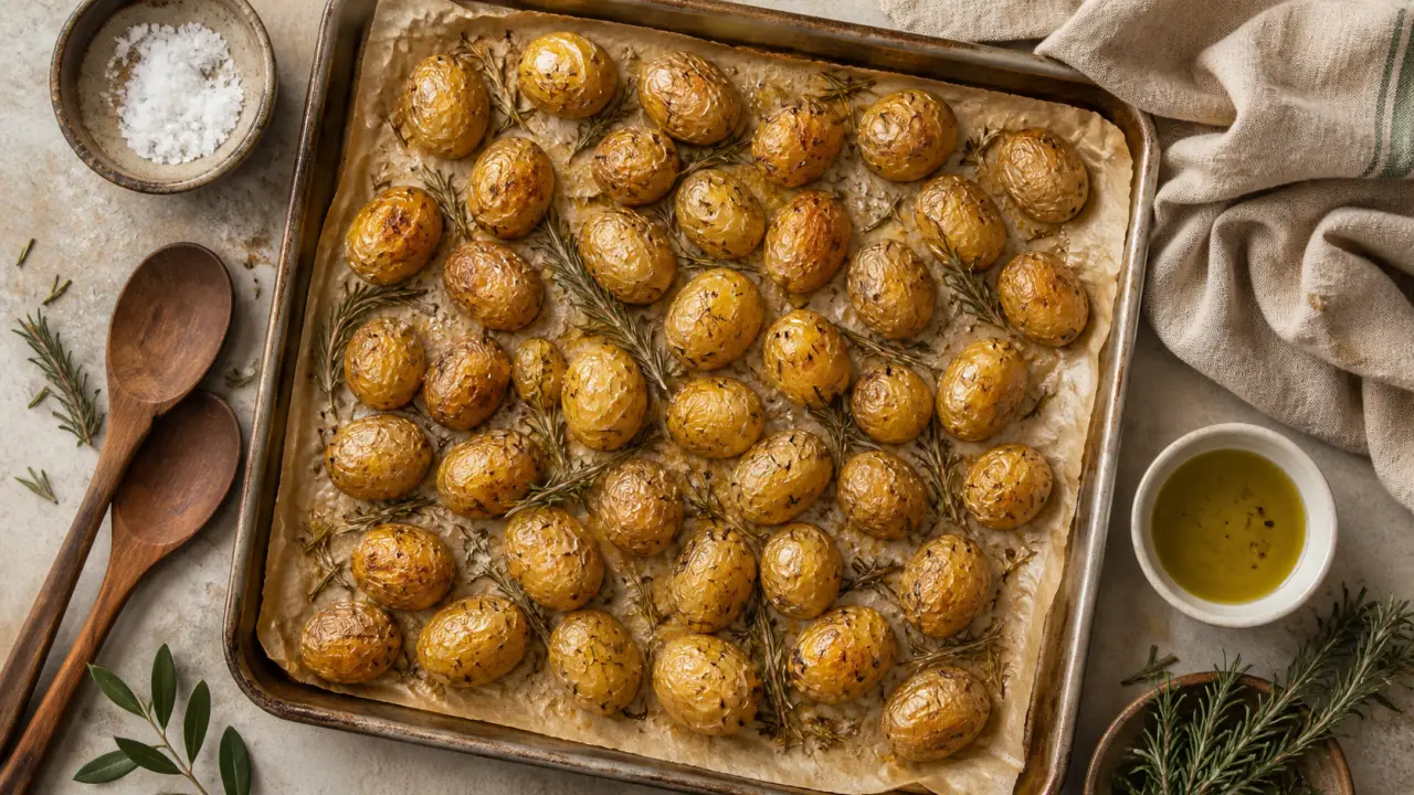 Cuisson pomme grenaille : peau gardée, test du couteau, pommes de terre dorées