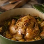 Poulet au four cocotte fermée, moelleux et doré