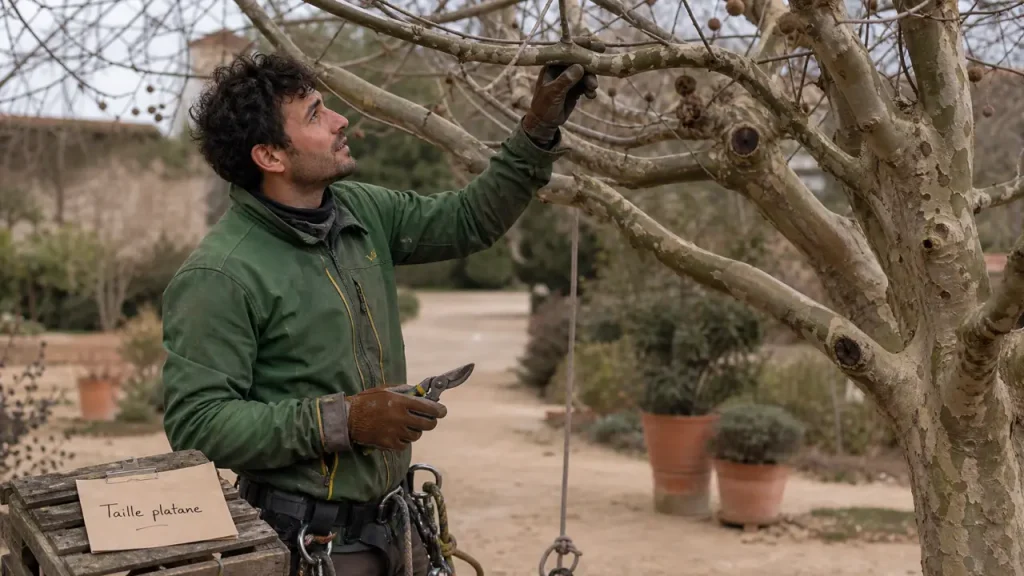 Novembre à mars, hors gel : la bonne fenêtre pour tailler un platane