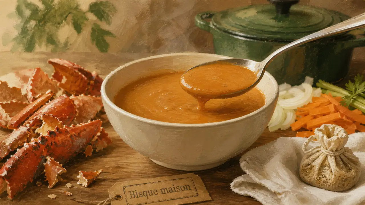 Recettes bisque de homard maison, bisque lisse et carcasses dorées
