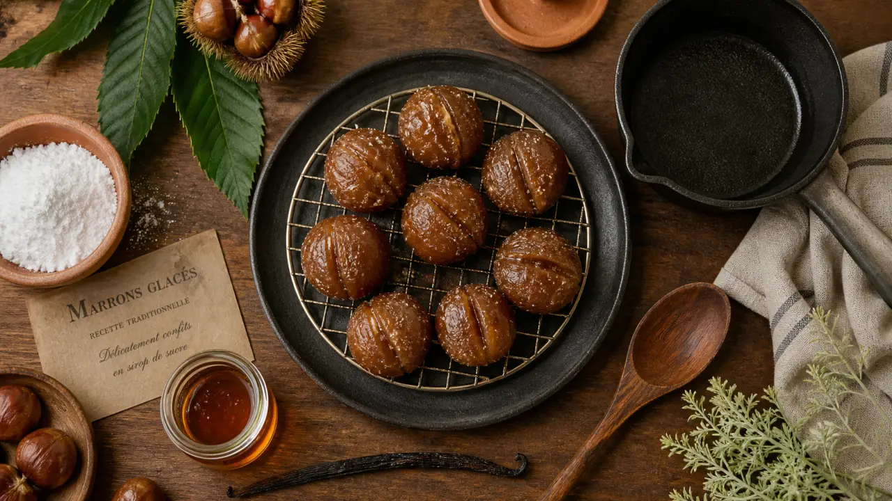 Recettes des marrons glacés maison : 8 marrons glacés brillants