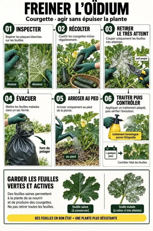 Traitement oidium courgette : étapes pour limiter la propagation