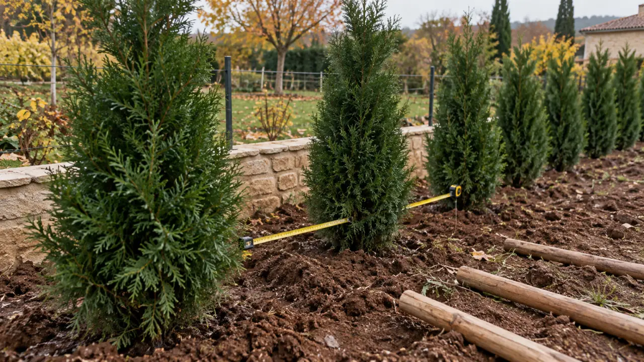 Le cypres de leyland, jeunes plants en haie