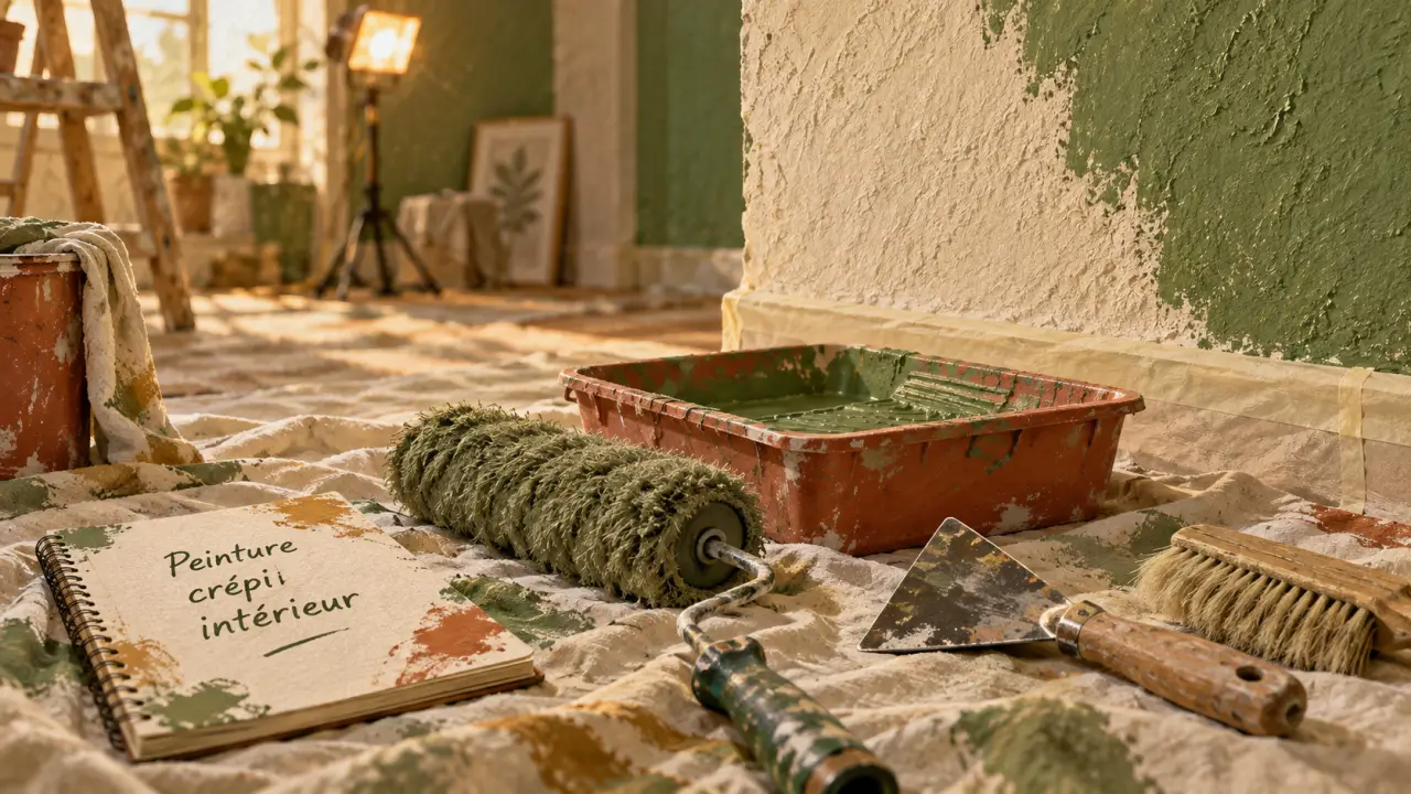 Peinture pour crepis interieur sur mur en crepi, cloquage visible