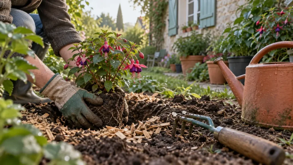 Planter un fuchsia : l’exposition fraîche qui favorise la floraison