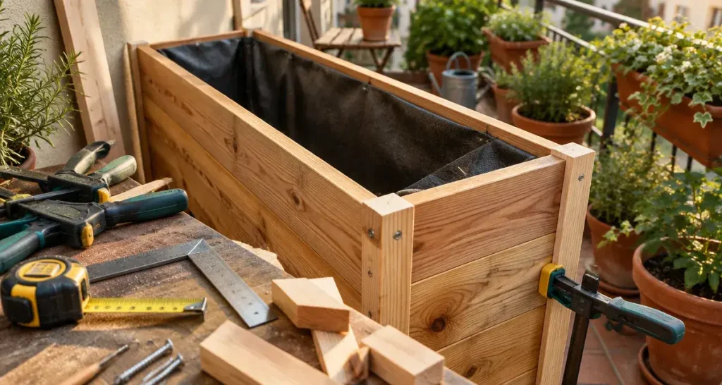 Fabriquer une jardinière en bois durable : dimensions, assemblage et drainage