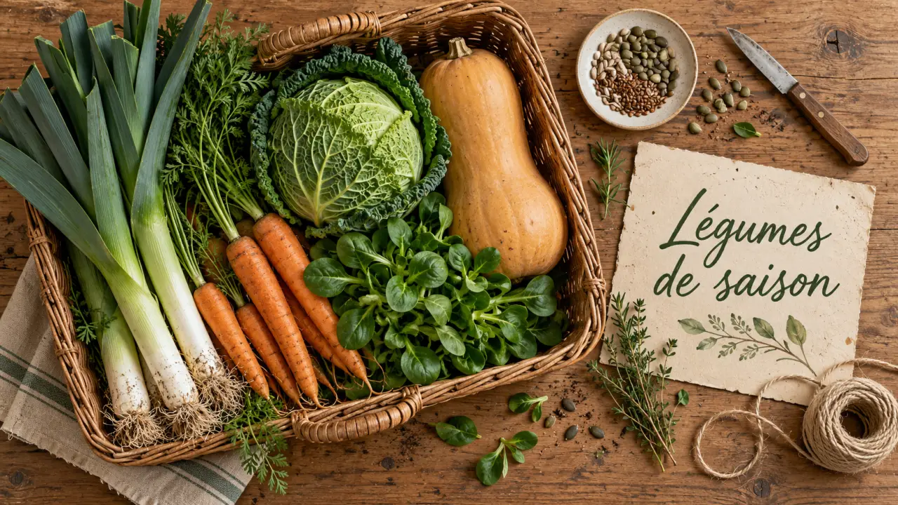 Legume de saison : panier de légumes de saison et repères 12 mois
